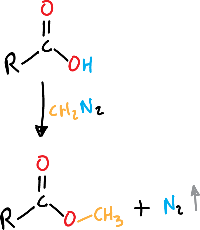 Reactions of Carboxylic Acids and Derivatives: Ester formation from carboxylic acid