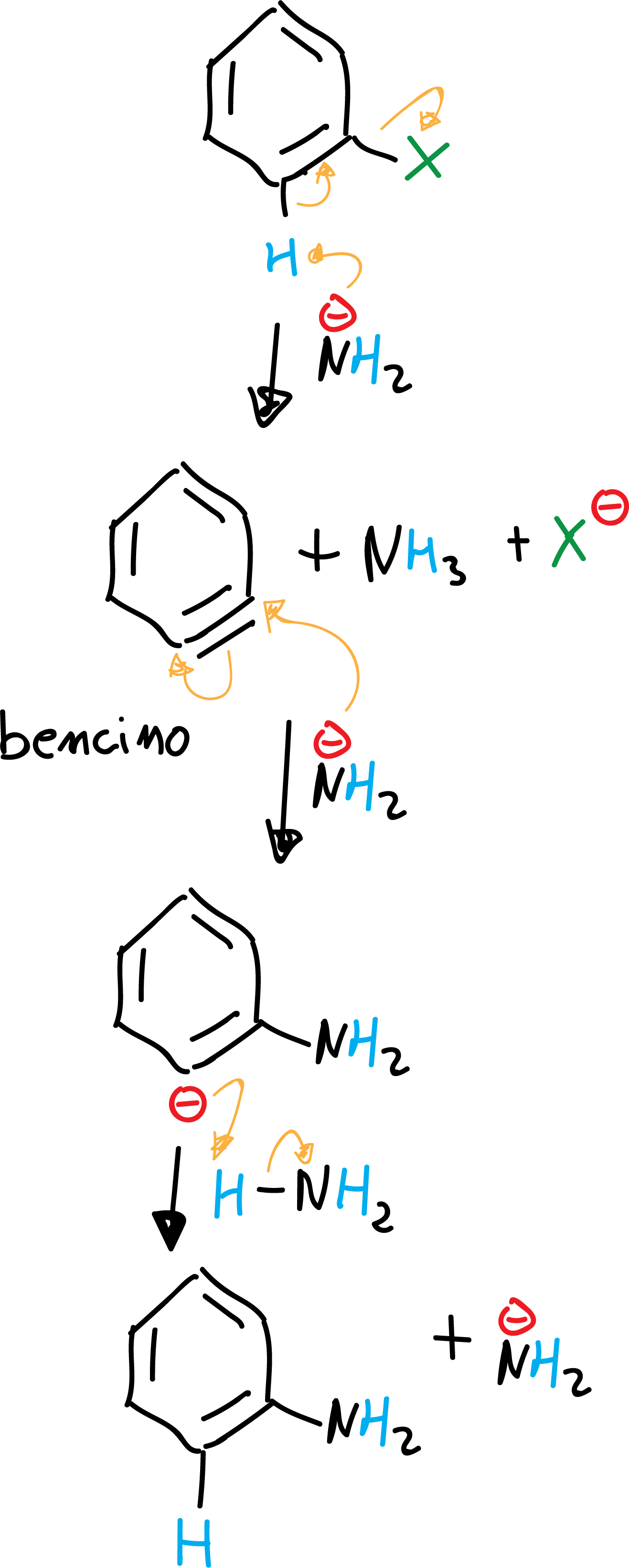 Aromatic Substitution Reactions in Benzene and Derivatives: Polycyclic aromatic hydrocarbons; mechanism addition-elimination mechanism via benzyne