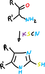 Mackwald synthesis of imidazoles imidazole-2-thiols