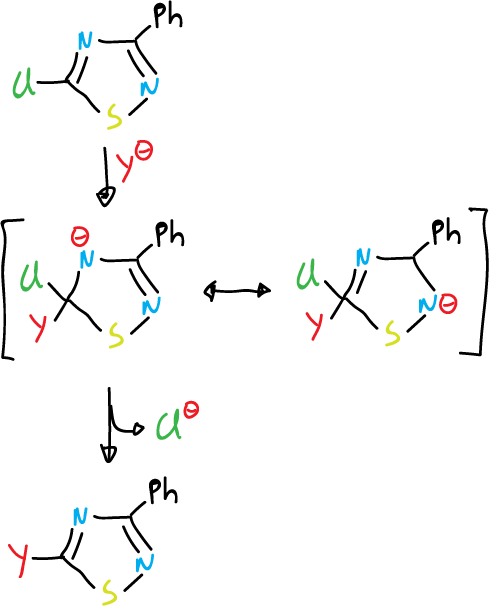 reactivity chloro phenyl thiadiazole nucleophiles