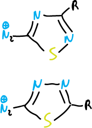 thiadiazole diazonium salts