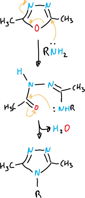 recycling reactions heterocycle