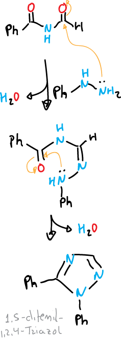 pyrazoles, triazoles and tetrazoles: Synthesis of 1,2,4-triazole rings; Einhorn-Brunner reaction