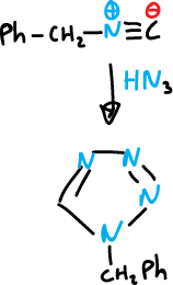 pyrazoles, triazoles and tetrazoles: Synthesis of tetrazoles rings; 5-phenyl-tetrazole from benzyl isocyanide and hydrazoyl acid