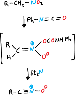 nitrile oxide formation nitroalkanes