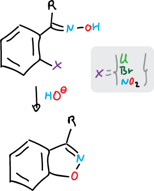 synthesis benzisoxazoles ortho-substituted benzenes