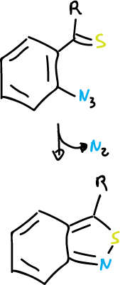 synthesis benzisothiazoles azidothioketones
