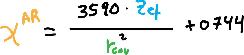 Allred-Rochow electronegativity coefficients