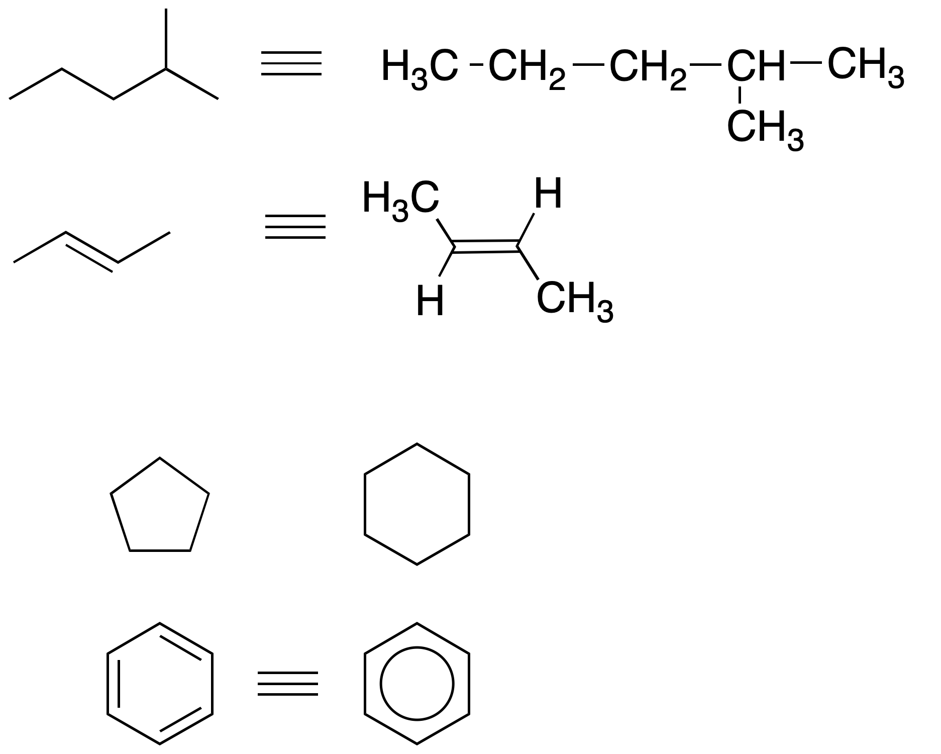 structure and representation of organic molecules skeleton representation