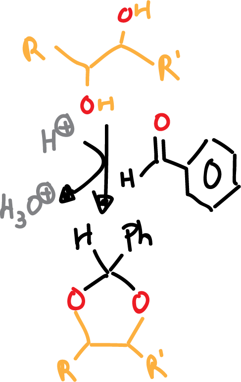 example protecting group 1,2-diol benzaldehyde benzaldehyde bencylidene