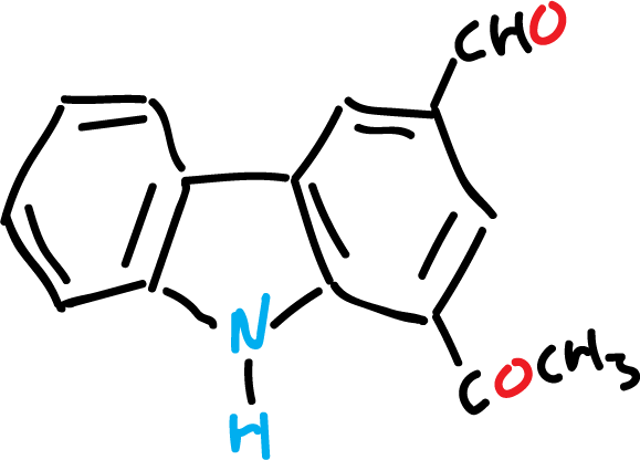 murrayanine 1-methoxycarboazole -3-carboxaldehyde 5-membered condensed heterocycles