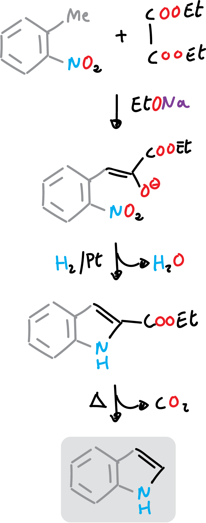 Indole Reissert Synthesis SIKJAQJRHWYJAI-UHFFFAOYSA-N