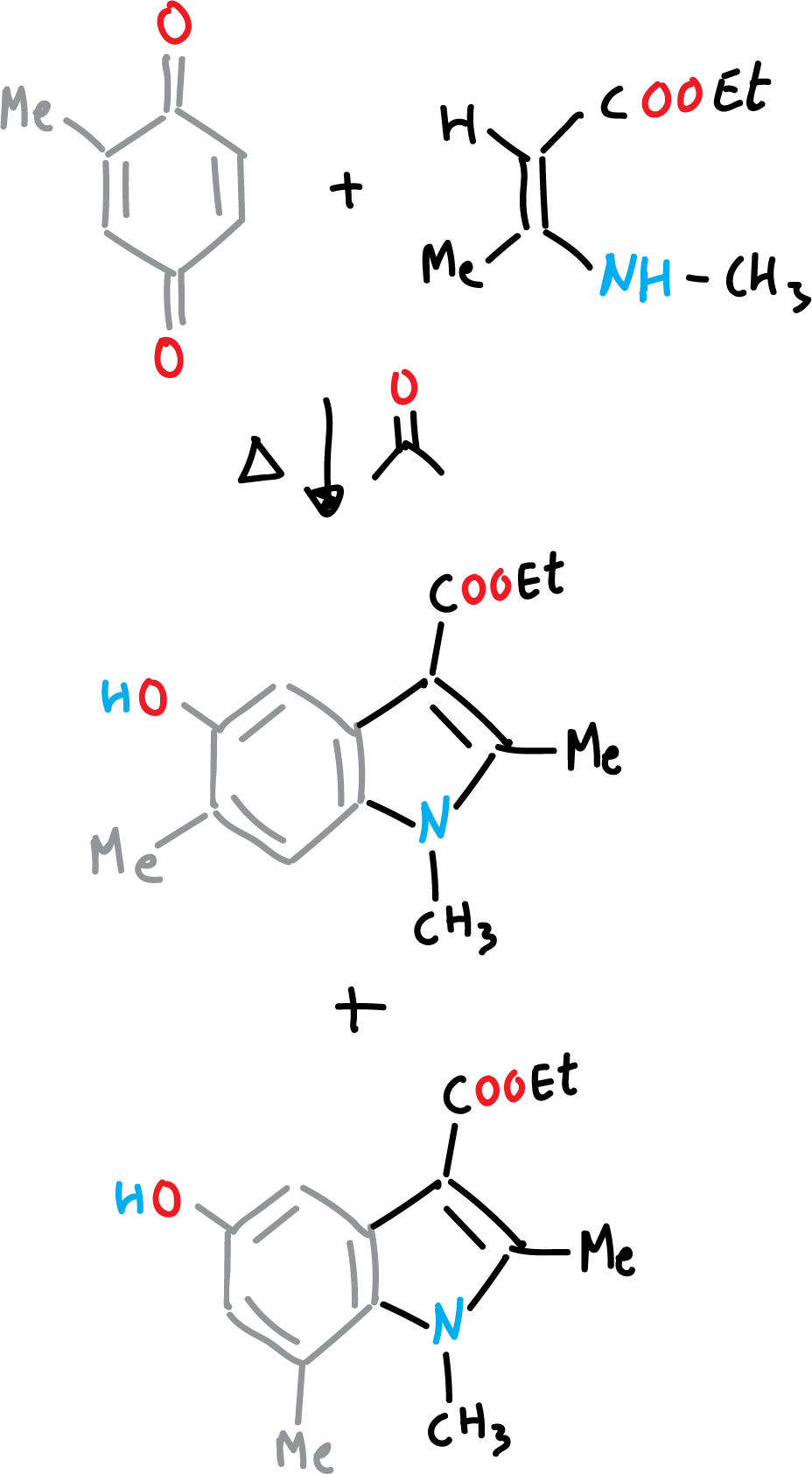 Nenitzescu synthesis of indole SIKJAQJRHWYJAI-UHFFFAOYSA-N