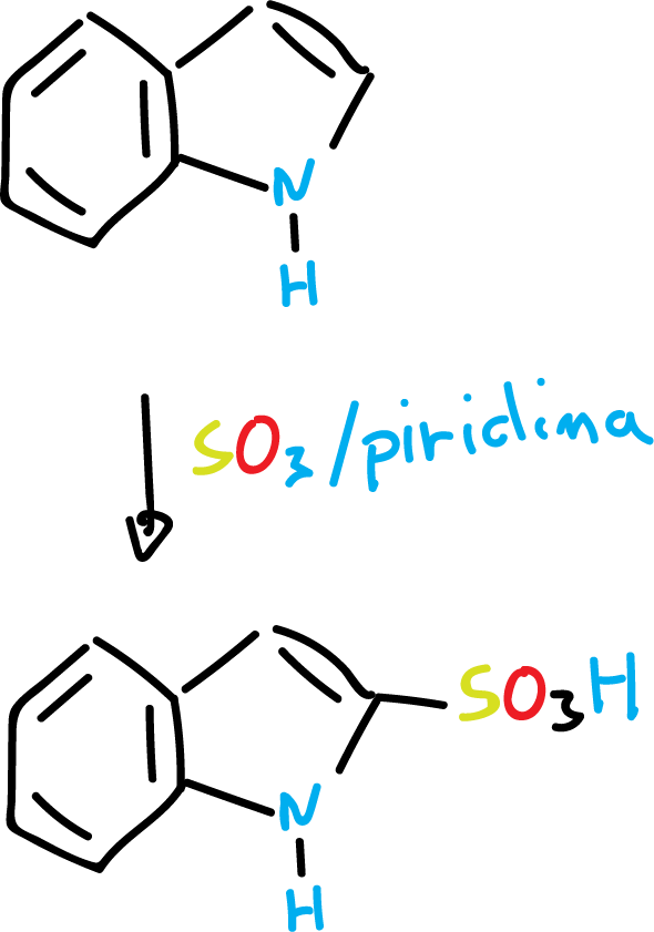 Reactivity of indoles: sulfonation SIKJAQJRHWYJAI-UHFFFAOYSA-N