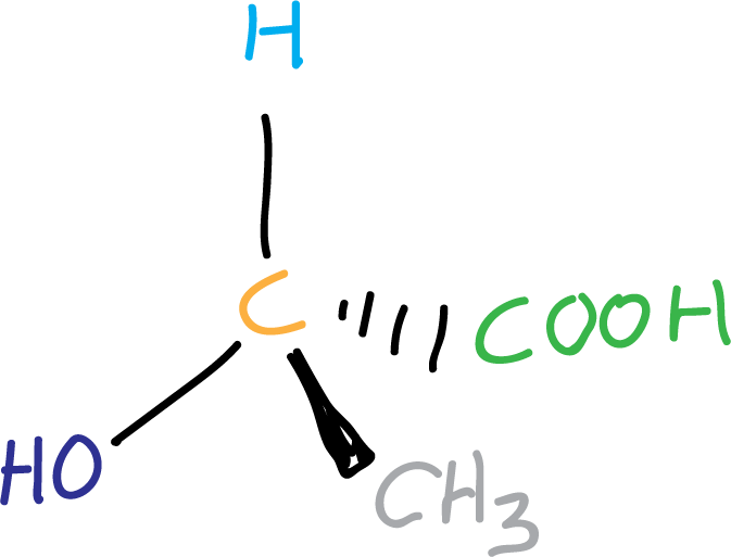 L-(+)-lactic acid chiral center chiral carbon 2-hydroxypropanoic acid