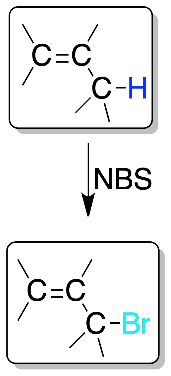 reactivity of alkenes: alkene substitution allyl halogenation NBS n-bromosuccinimide