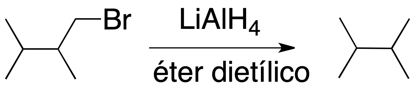 reactivity of haloalkanes or alkyl halides: Reaction of alkyl halides with LiAlH