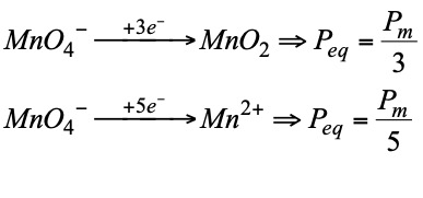 redox reactions equivalent weight atomic weight redox volumetry