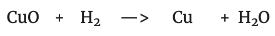 redox reactions reduction of copper oxide