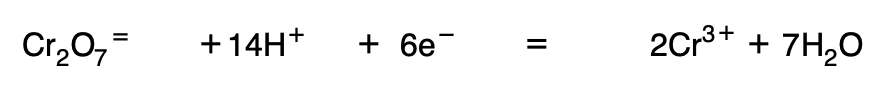 Balancing a redox reaction