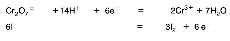 Balancing a redox reaction