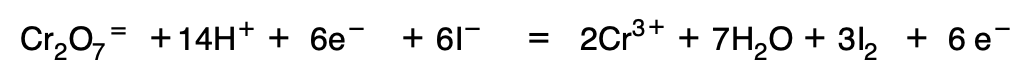 Balancing a redox reaction