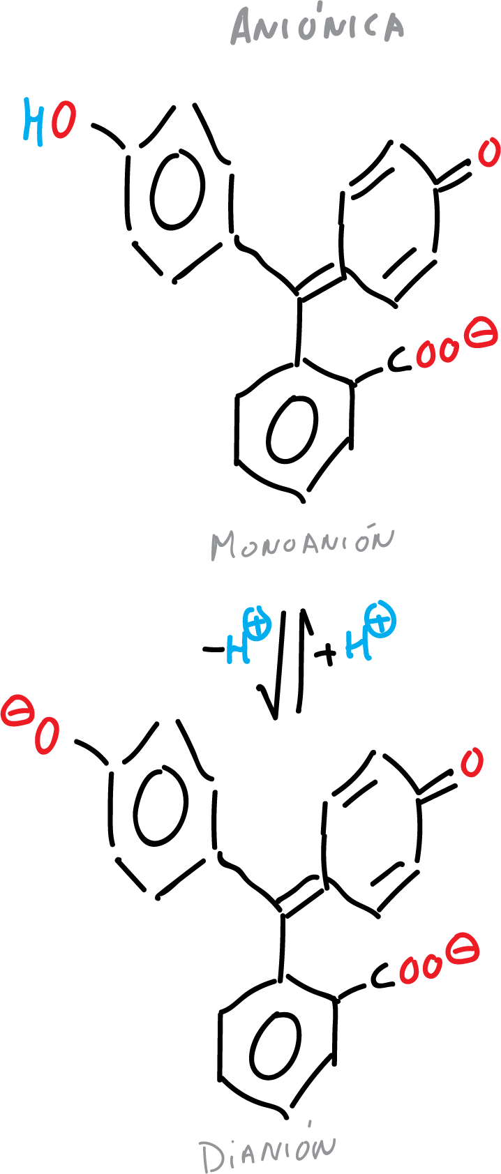 phenolphthalein anionic monoanion dianion KJFMBFZCATUALV-UHFFFAOYSA-N