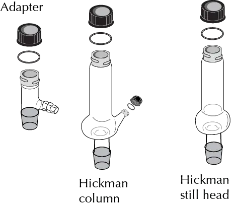 ACE-Mayo Microscale Equipment - adapter, Hickman column and Hickman still head