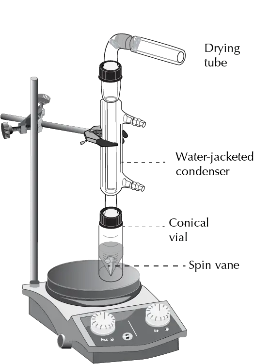 microscale: reflux with drying tube