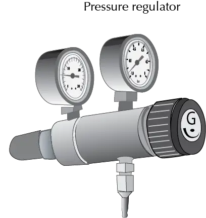 Vacuum gauge and pressure regulator
