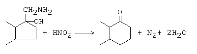 Tiffeneau–Demjanov rearrangement -  general reaction scheme