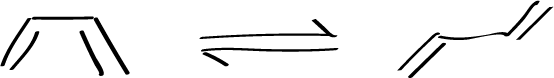 Diene (equilibrium between the s-cis and s-trans conformation) - Diels-Alder reaction