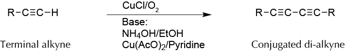 Oxidative coupling of alkynes; Glaser-Eglinton-Hay coupling