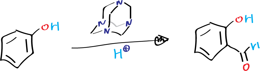 Duff reaction - general reaction scheme