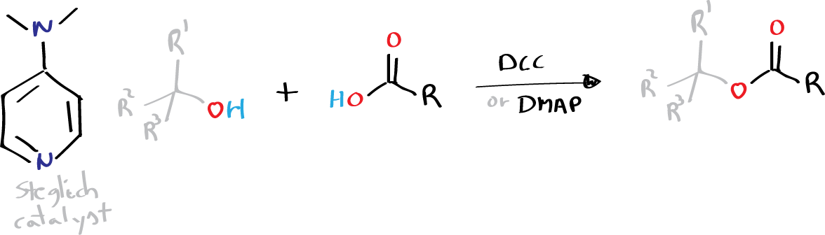 Steglich esterification - general reaction scheme - Steglich catalyst