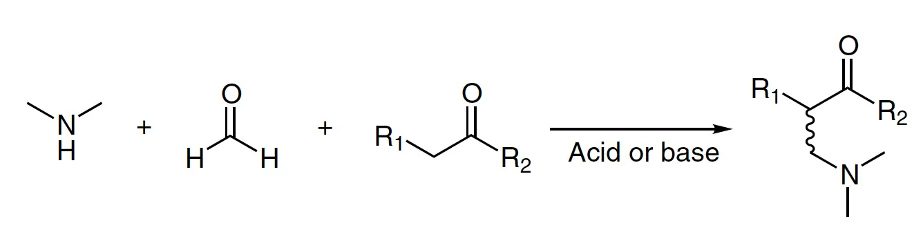 Mannich reaction - general reaction scheme - Mannich condensation