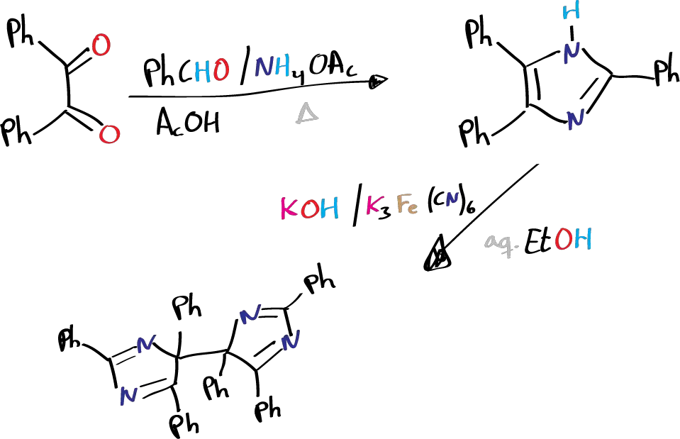 synthesis photochromic dimer NKEDDSSCLHRATD-UHFFFAOYSA-N from 2,4,5-triphenylimidazole