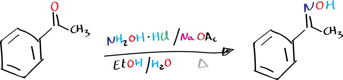 Acetophenone oxime preparation